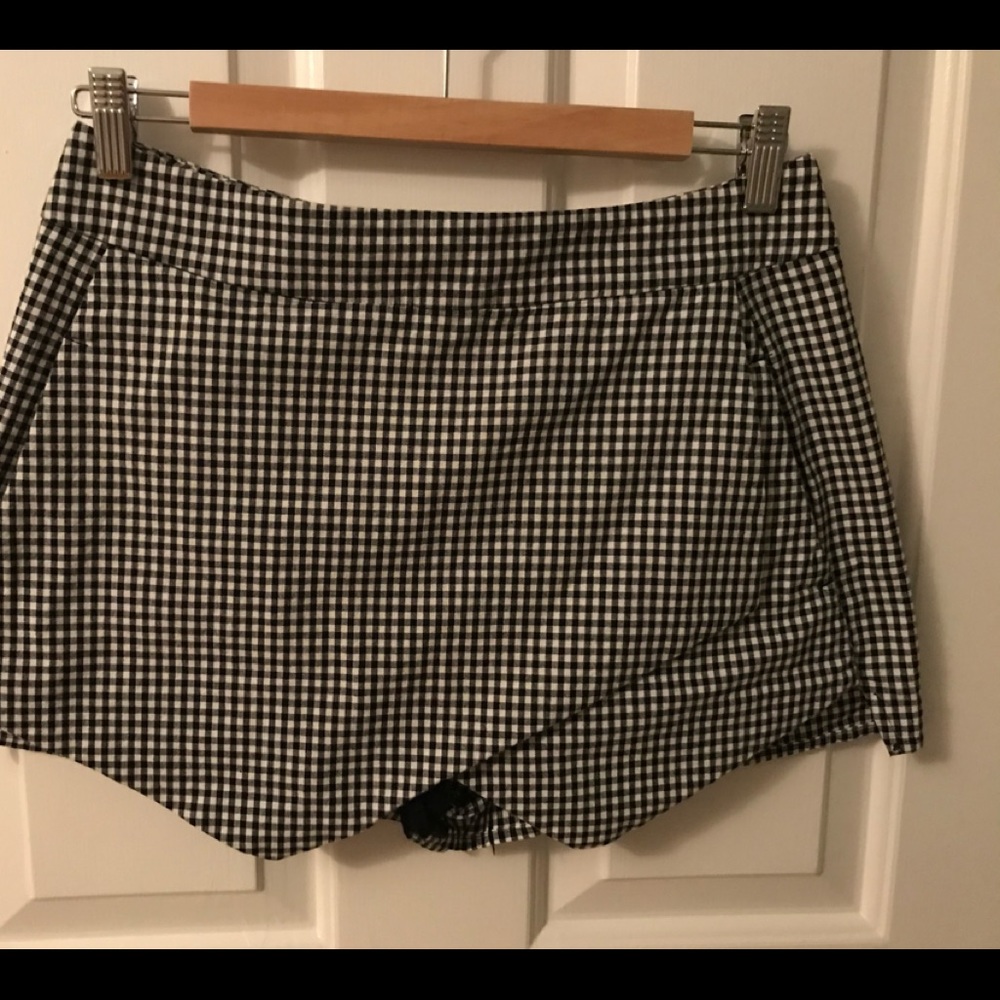 AQUA Faux Wrap Skort